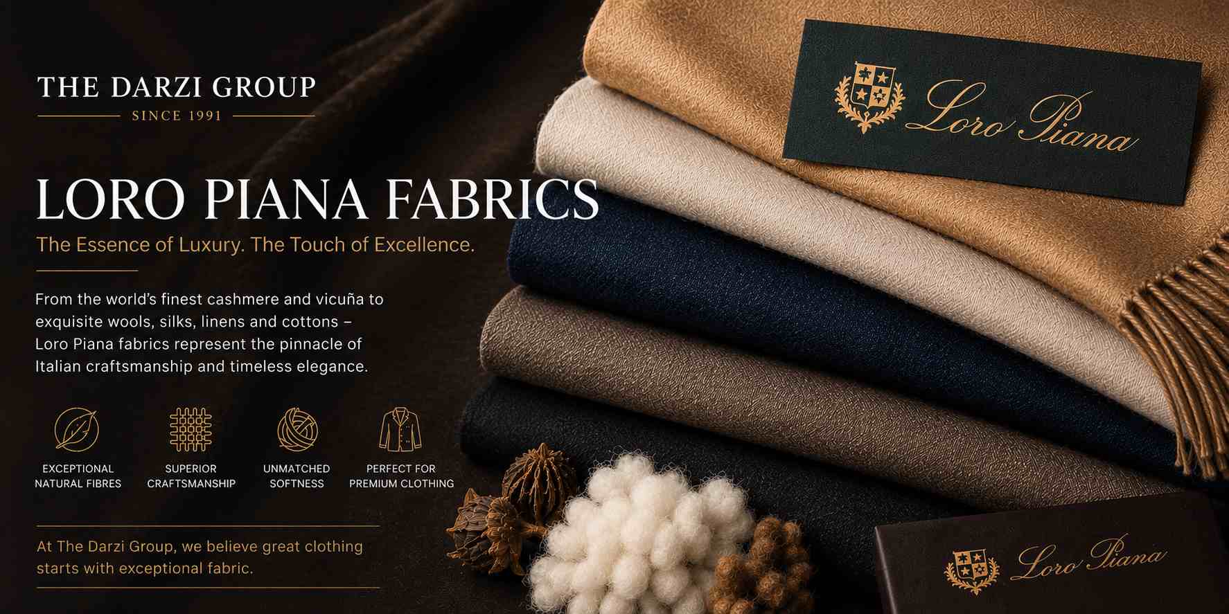 Loro Piana luxury fabric texture at dharzi group